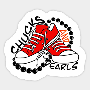 Chucks and Pearls 2021 kamala harris T-Shirt Sticker